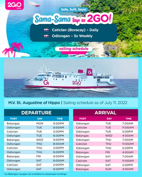 argo ferry schedule 2024|2GO Travel — Schedules.
